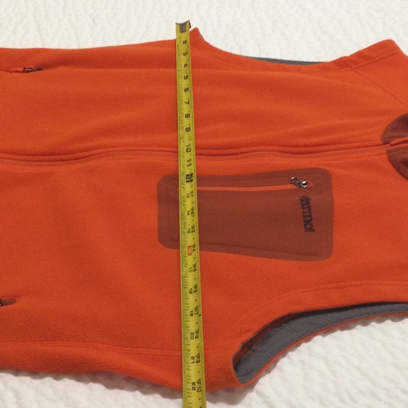 EUC Mens XL Marmot Polartec Orange Vest - Picture 5 of 13